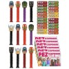 Lot de 12 boîtes de 12 personnages amusants de Pez avec recharges de bonbons Pez Sweet et carte de défi de jeu – 12 x 17 g M
