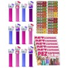 Lot de 12 boîtes de 12 personnages amusants de Pez avec recharges de bonbons Pez Sweet et carte de défi de jeu – 12 x 17 g M