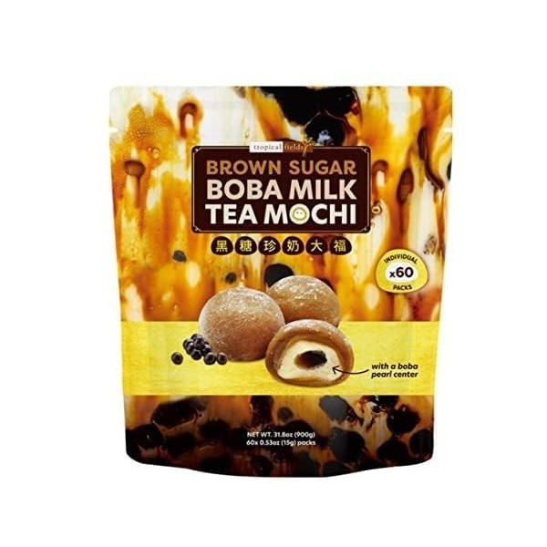 Tropical Fields Brown Sugar Boba Milk Tea Mochi, 901,5 g
