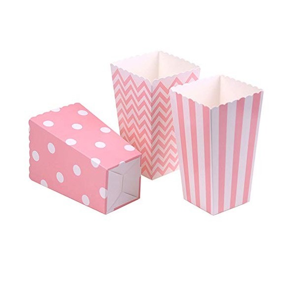 Tvoip Lot de 36 boîtes à Bonbons colorées pour Bonbons, Aliments et chocolats, Mariages, Anniversaires et fêtes de Film Rose