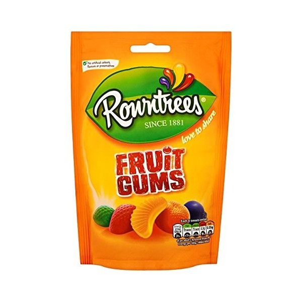 Fruit Gums 150g de ROWNTREE Paquet de 12 x 150 g 