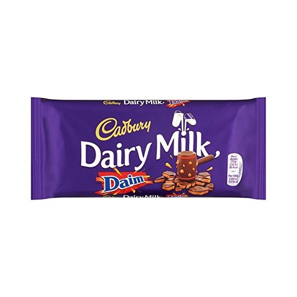 Cadbury Daim de lait laitier 120 g x 15 x 1 paquet 