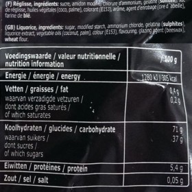 Venco Holland Lot de 6 boîtes de réglisse « Dubbelzoute Rondjes » de 1 kg double salé 