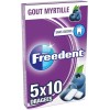 FREEDENT - Chewing-gum à la FRAISE, sans sucres - Lot de 10 sachets de 5 Étuis