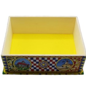 TESORI DI SICILIA Boîte en Bois Traditionnelle Sicilienne Faite à la Main, boîte-Cadeau lithographiée avec des scènes du célè