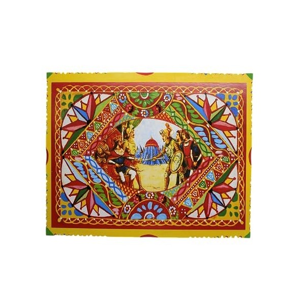 TESORI DI SICILIA Boîte en Bois Traditionnelle Sicilienne Faite à la Main, boîte-Cadeau lithographiée avec des scènes du célè