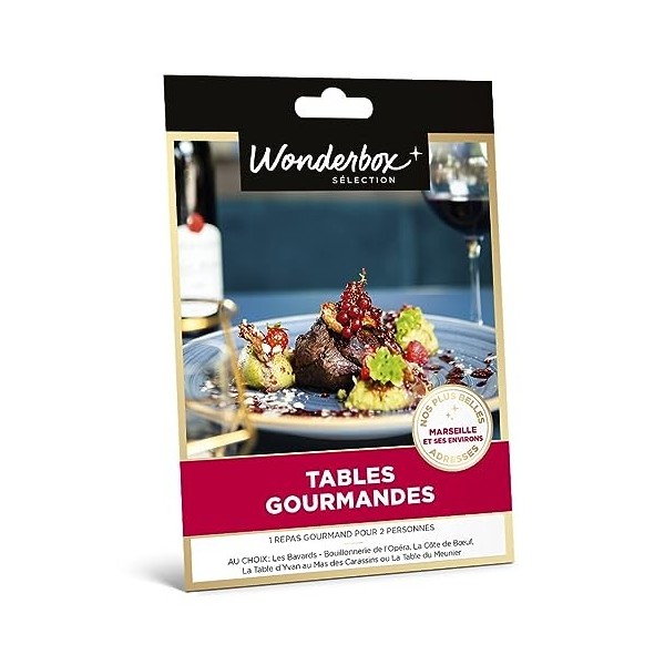 Wonderbox - Coffret Cadeau - Gastronomie - Tables Gourmandes - Marseille Et Ses Environs - 1 Repas Gourmand