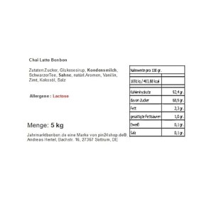 5 kg de bonbons chai latte