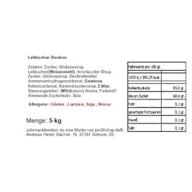 5 kg de bonbons au pain dépice