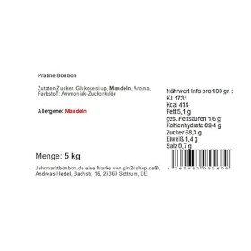 5 kg de bonbon praliné