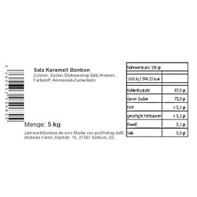 5 kg de bonbons au caramel salé