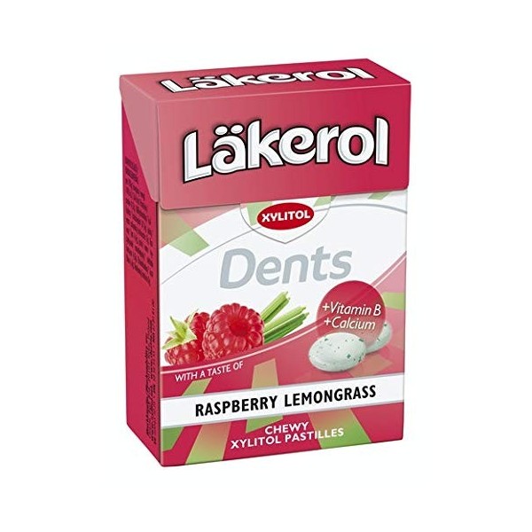 Cloetta Lakerol Dents Raspberry Lemongrass pastilles 12 Des boites of 85g