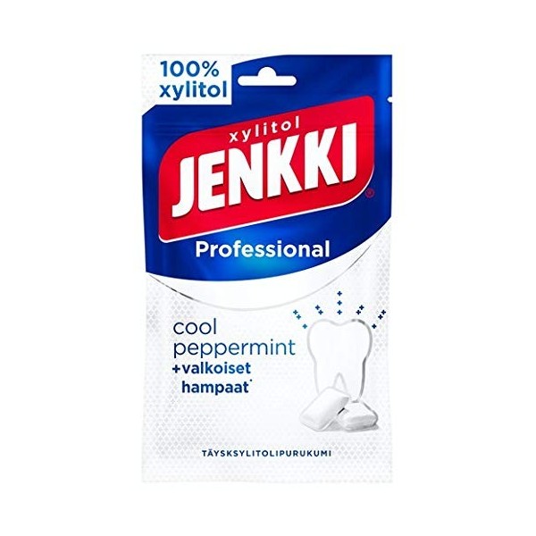 Cloetta Jenkki Xylitol Cool Peppermint Chewing-gum 10 Packs of 80g
