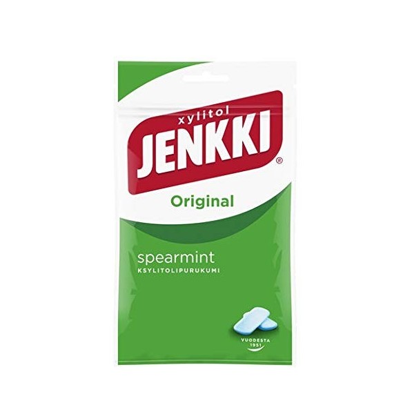 Cloetta Jenkki Xylitol Spearmint Chewing-gum 10 Packs of 100g