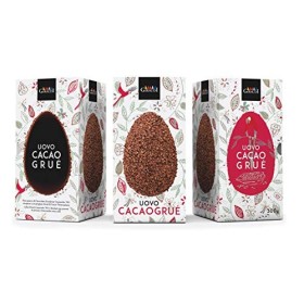 Oeuf de Pâques "Maya", Chocolat Noir 70% Cumarebo Recouvert de Grué de Cacao, Sans Gluten, 300 Grammes