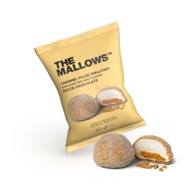 THE MALLOWS - CARAMEL FILLED MALLOWS + DULCE CHOCOLATE – 50 PIÈCES - Danois Gourmet Caramel Guimauves Farcies Au Caramel, Dra
