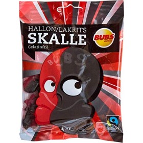 Bubs Skull Raspberry Réglisse 24 Packs of 90g