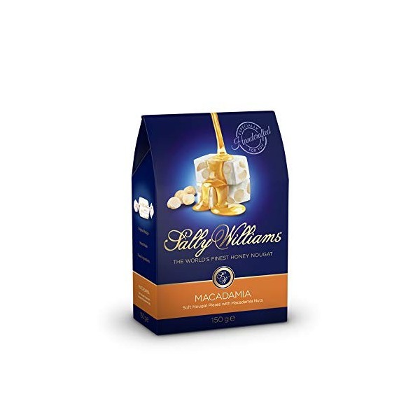 Sally Williams, Lot de 10 nougats au miel doux de qualité supérieure - Fabriqués à la main avec des noix de macadamia - 150 g