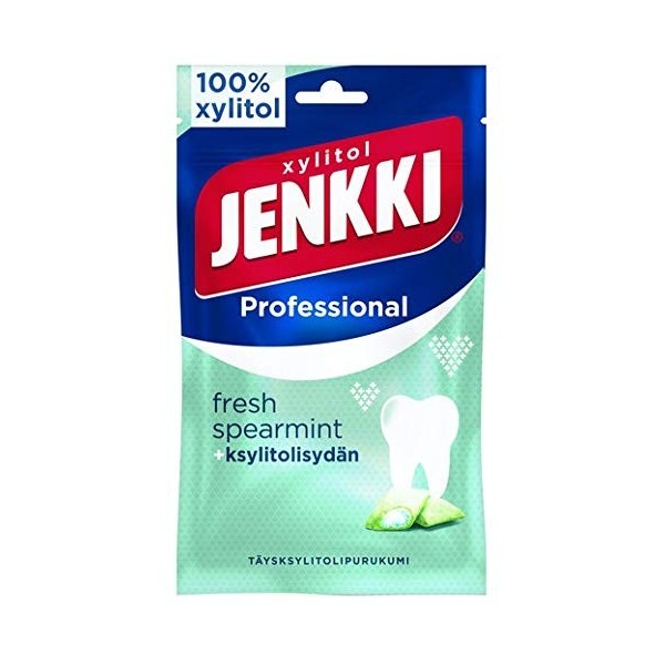 Cloetta Jenkki Xylitol Professional Spearmint Chewing-gum 10 Packs of 70g