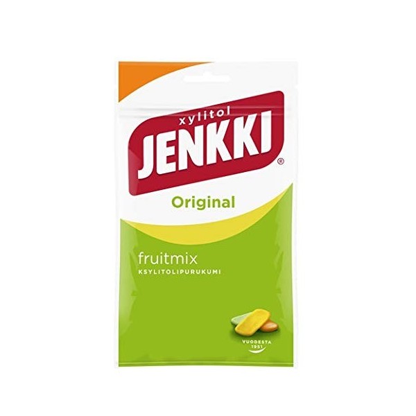 Cloetta Jenkki Xylitol Fruit mix Chewing-gum 10 Packs of 100g