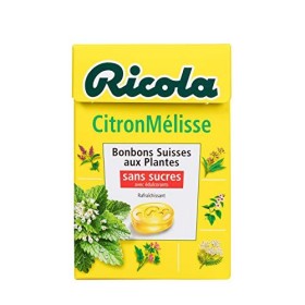 Ricola - Bonbons aux Plantes Suisses - Parfum Citron Mélisse - Rafraîchissant - Sans Sucres - Lot de 20 boîtes de 50g