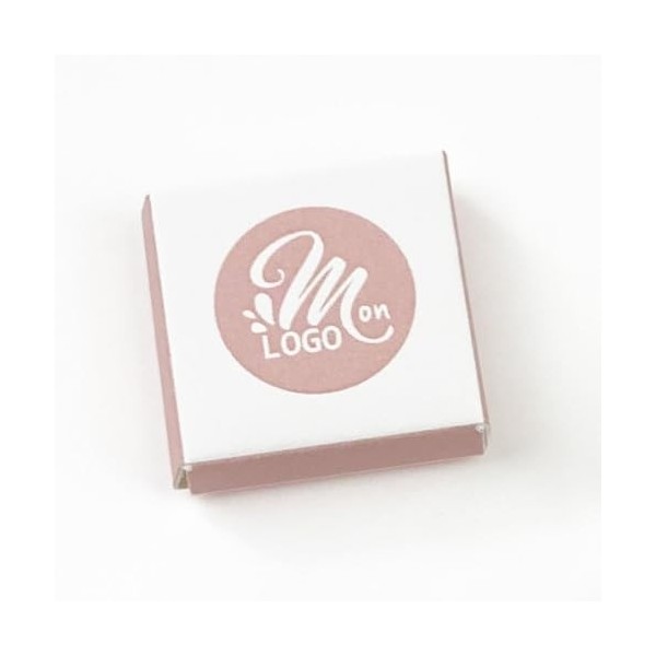 Lot de 100 Carrés de chocolat lait individuel personnalisé avec votre logo et message - cadeau noel entreprise client collabo