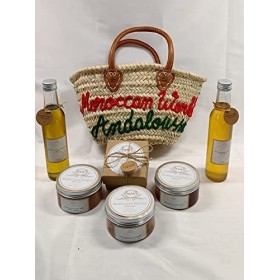 Moroccan World Panier d’Andalousse - Coffret Cadeau - Panier Gourmand - comprend 6 produits - Spécial Cadeau