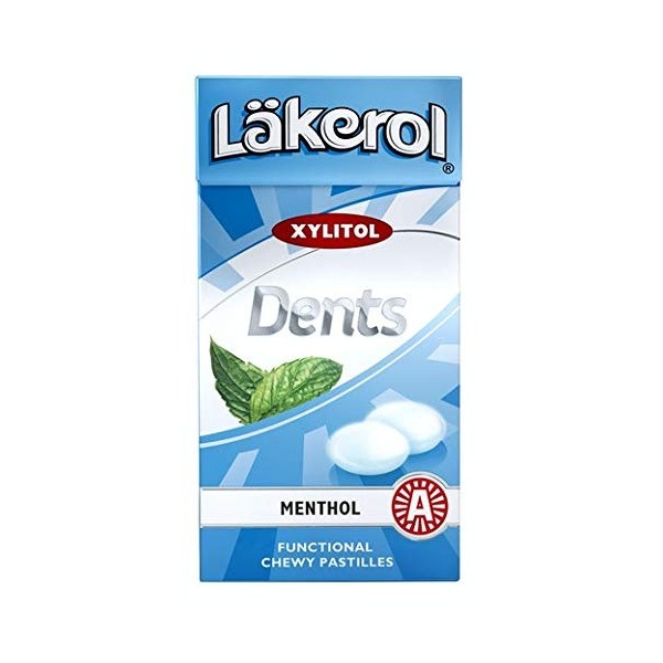 Cloetta Lakerol Dents Menthol pastilles 48 Des boites of 36g