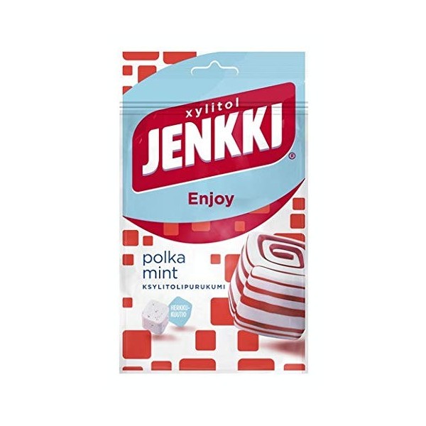 Cloetta Jenkki Xylitol Polka Mint Chewing-gum 16 Packs of 70g