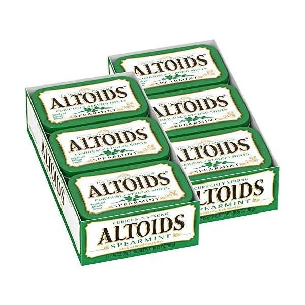 Altoids Menthe - Menthe verte, 1,76 oz étain, 12 unités