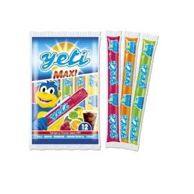 Sucette glacée à l’eau & aux fruits YETI Maxi - 12 x 55 g - 16 sachets