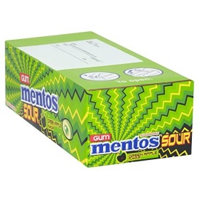 Mentos Sour Gum Lot de 10 paquets de 30 g