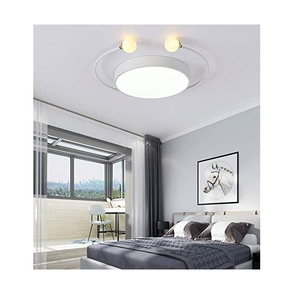 HAME Plafonnier LED rond Dimmable Lampe de chambre moderne Plafonnier Lampe de cuisine avec télécommande 34W Éclairage intéri