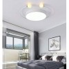 HAME Plafonnier LED rond Dimmable Lampe de chambre moderne Plafonnier Lampe de cuisine avec télécommande 34W Éclairage intéri