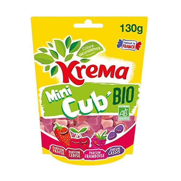 Krema Bonbon Mini Cub Bio Fruits Rouges, 130g