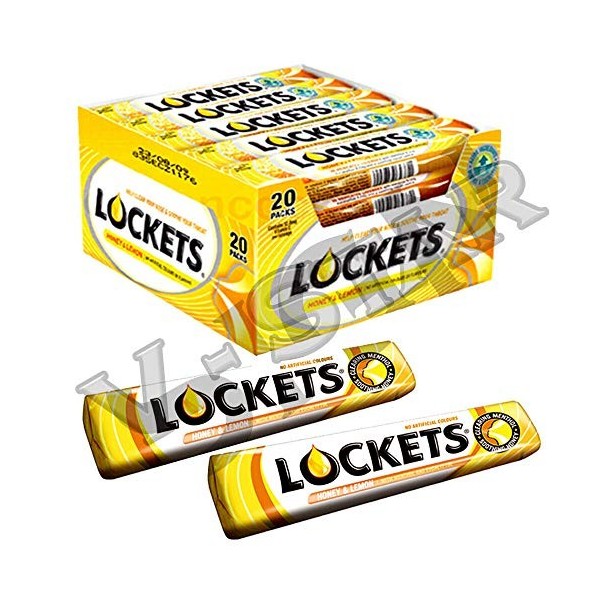 LOCKETS Honey and Lemon Roll Pack 43 g Pack of 20 