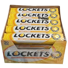 LOCKETS Honey and Lemon Roll Pack 43 g Pack of 20 