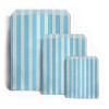 Sabco - Lot de 100 sacs en papier à rayures bleues pour confiseries et dragées de mariage, 25,4 x 35,6 cm