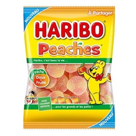 Haribo Peaches Bonbons Goût Pêche, 250g