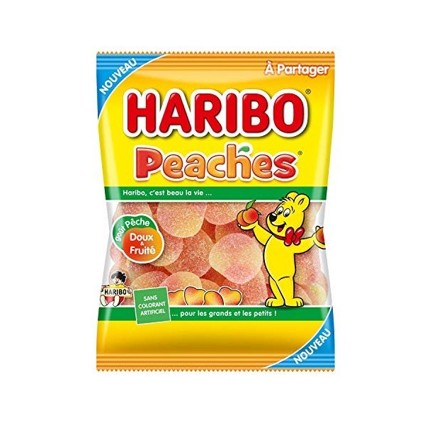 Haribo Peaches Bonbons Goût Pêche, 250g