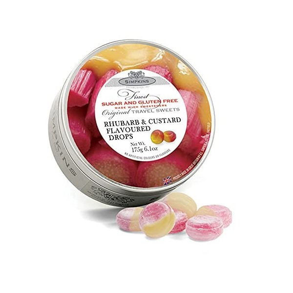 AL Simpkin 175 g de rhubarbe et Custard Sweets voyage