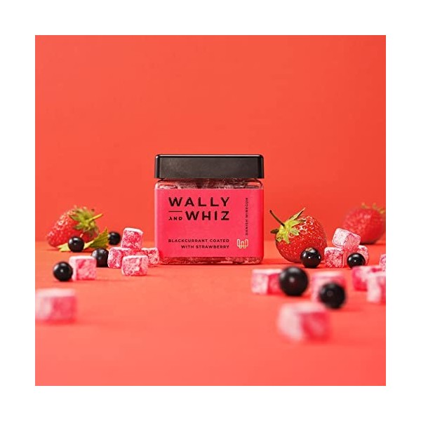 Wally and Whiz - Goupilles gourmandes danoises - Cassie/Fraise - Gommes aux fruits de bonbons - Excellent cadeau - Sans glute