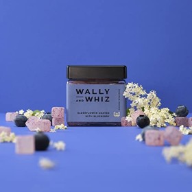 Wally and Whiz - Gommes de vin gourmet danois - Fleurs de sureau et myrtille - Bonbons gommes aux fruits - Excellent cadeau -