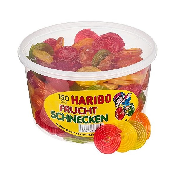 Haribo Rouleaux Fruités, Rouleaux de Bonbons Gélifiés Goût Fruité, 150 Pièces, Boîte de 1200 gr