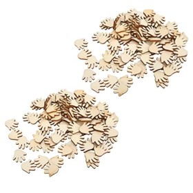 Emoshayoga Artisanat de Peinture en Bois en Forme de Paume, copeaux de Bois de Bricolage Surfaces Plus Lisses décoratives 200