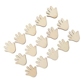 Emoshayoga Artisanat de Peinture en Bois en Forme de Paume, copeaux de Bois de Bricolage Surfaces Plus Lisses décoratives 200