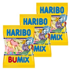 HARIBO bumix, Lot de 3, Caoutchouc&nbsp;-&nbsp;Babyours&nbsp;-&nbsp;Vin en Caoutchouc, Fruit Caoutchouc en Sachet, Pochette, 200&nbsp;g