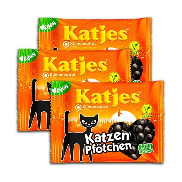 3 Il Set Katjes Chats Gratte X 200g Würziges Softlakritz
