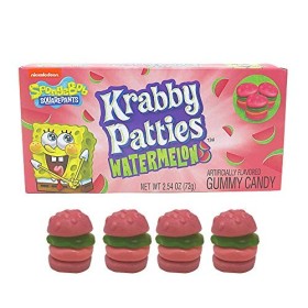 Spongebob Lot de 3 gateaux de krabby en gélatine 72 g