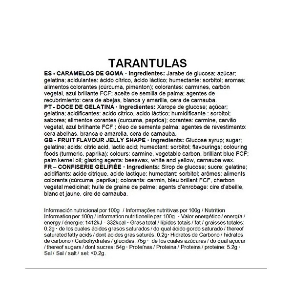 Trolli - Tarentule - Araignées - Bonbon gommeux - 1 kg